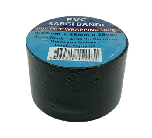 PVC KANAL ( SARGI ) BANTI SİYAH 48 MM X 25 YDS ( 23 MT )